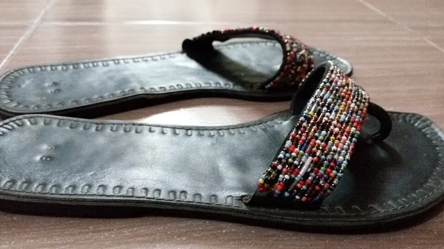 Leather slides